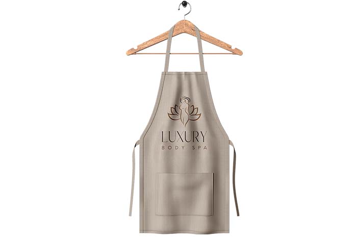 Light Beige Apron Mockup